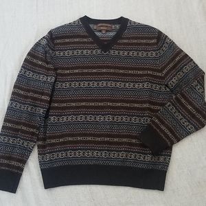 Italian Merino Wool Merona Patterned Sweater
